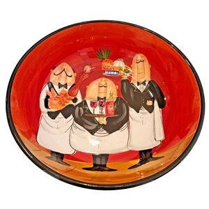 Certified International DINNER IS SERVED Pasta Serving Bowl 13" Tracy Flickinger